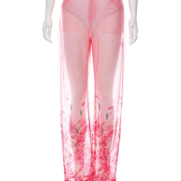 Adam Selman Sequin Flamingo Pants - Picture 2 of 7